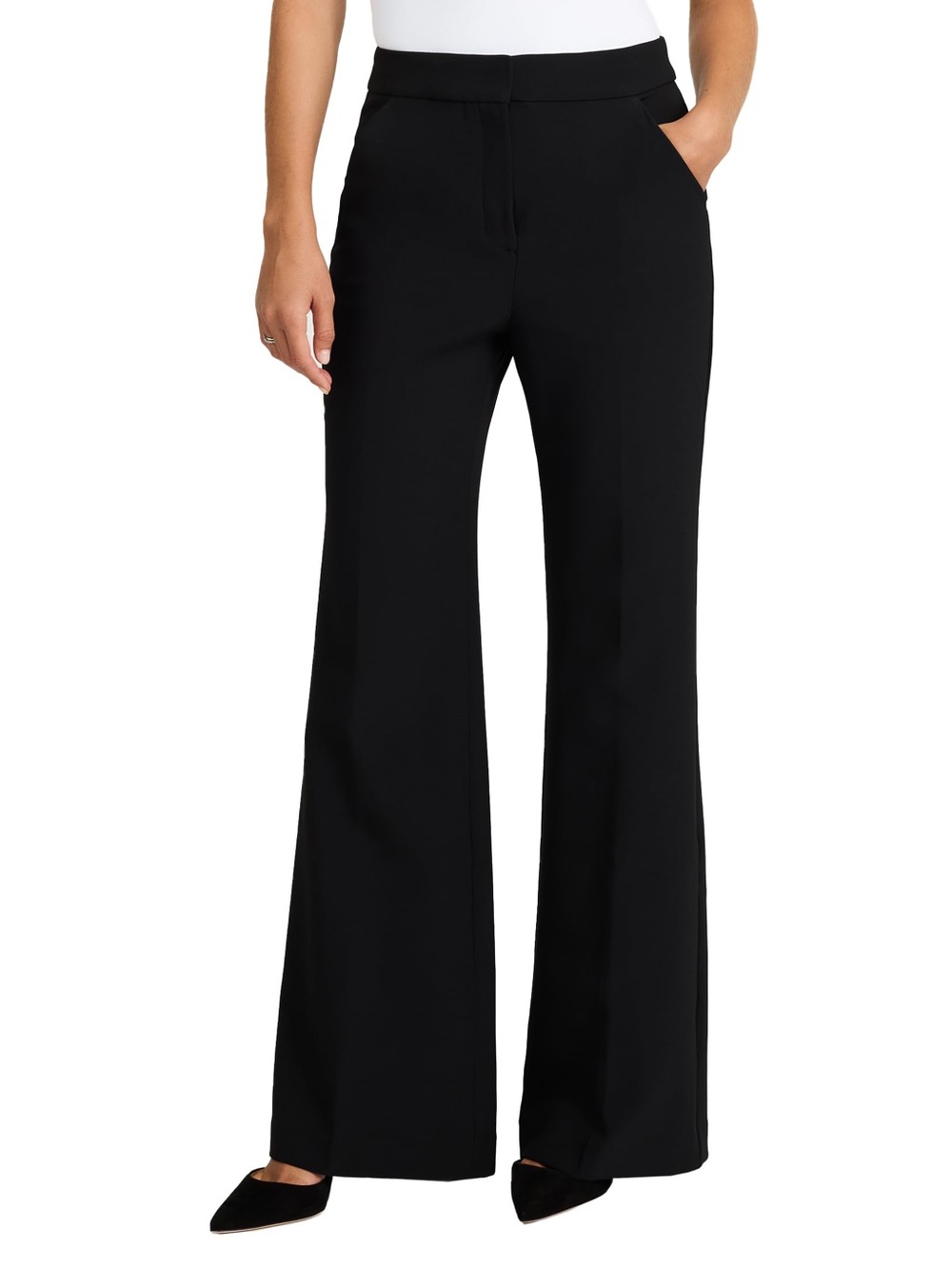 EXPRESS Women's Editor High-Rise Flare Pants 10 Short